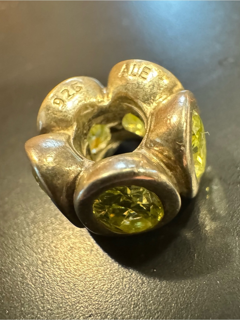 Pandora Lime Green CZ Oval Lights Charm
